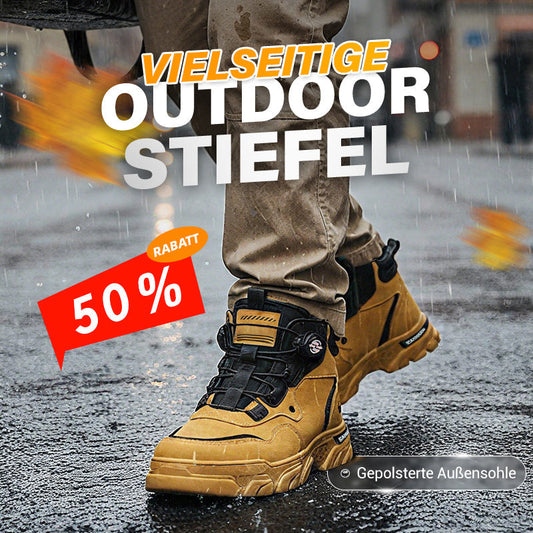 ⏰Herren-Outdoor-Arbeitsschuhe mit drehbarer Schnalle (wasserdicht, rutschfest, bequem und atmungsaktiv)