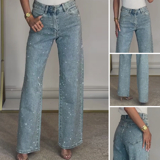 💖50 % Rabatt!💖Gerade Jeans mit Zubehör🔥Kostenloser Versand