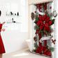 Weihnachtsroter Druck Feiertags-Duschvorhang