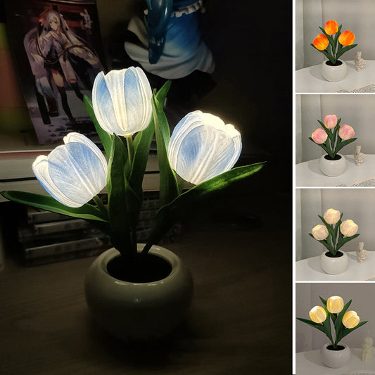 🔥Lámpara de mesa LED con forma de tulipán🌷✨